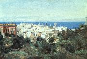 Jean-Baptiste Camille Corot View of Genoa Spain oil painting artist